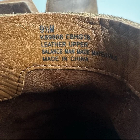 Kork-Ease Chandra Brown Leather Ankle Boots Women's Sz 9.5 Stacked Wooden Heel - Picture 9 of 10